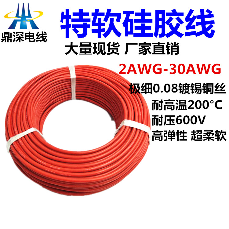 17AWG-特軟硅膠線-白色